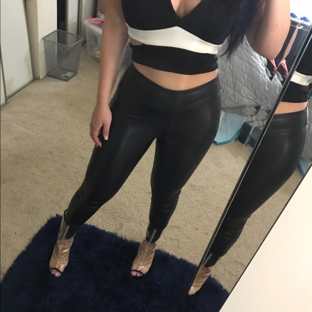 Express leather leggings